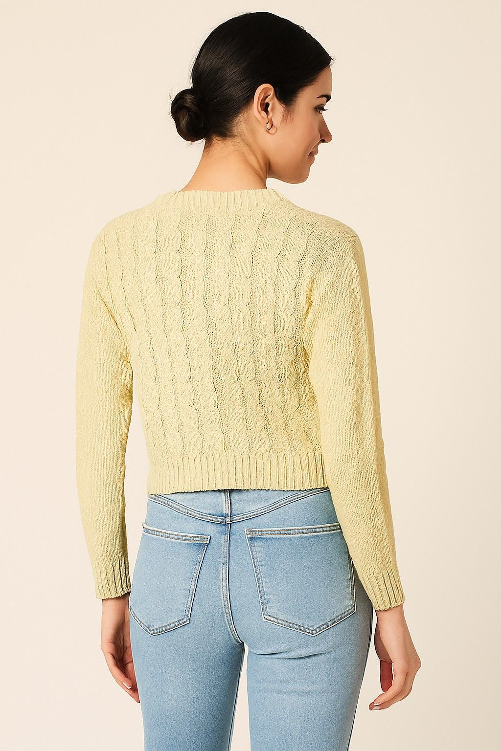 Women Brown Knitted Acrylic Cardigan