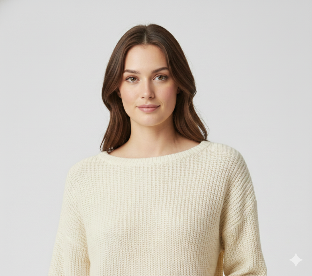 Women Yellow Knitted Acrylic Sweater