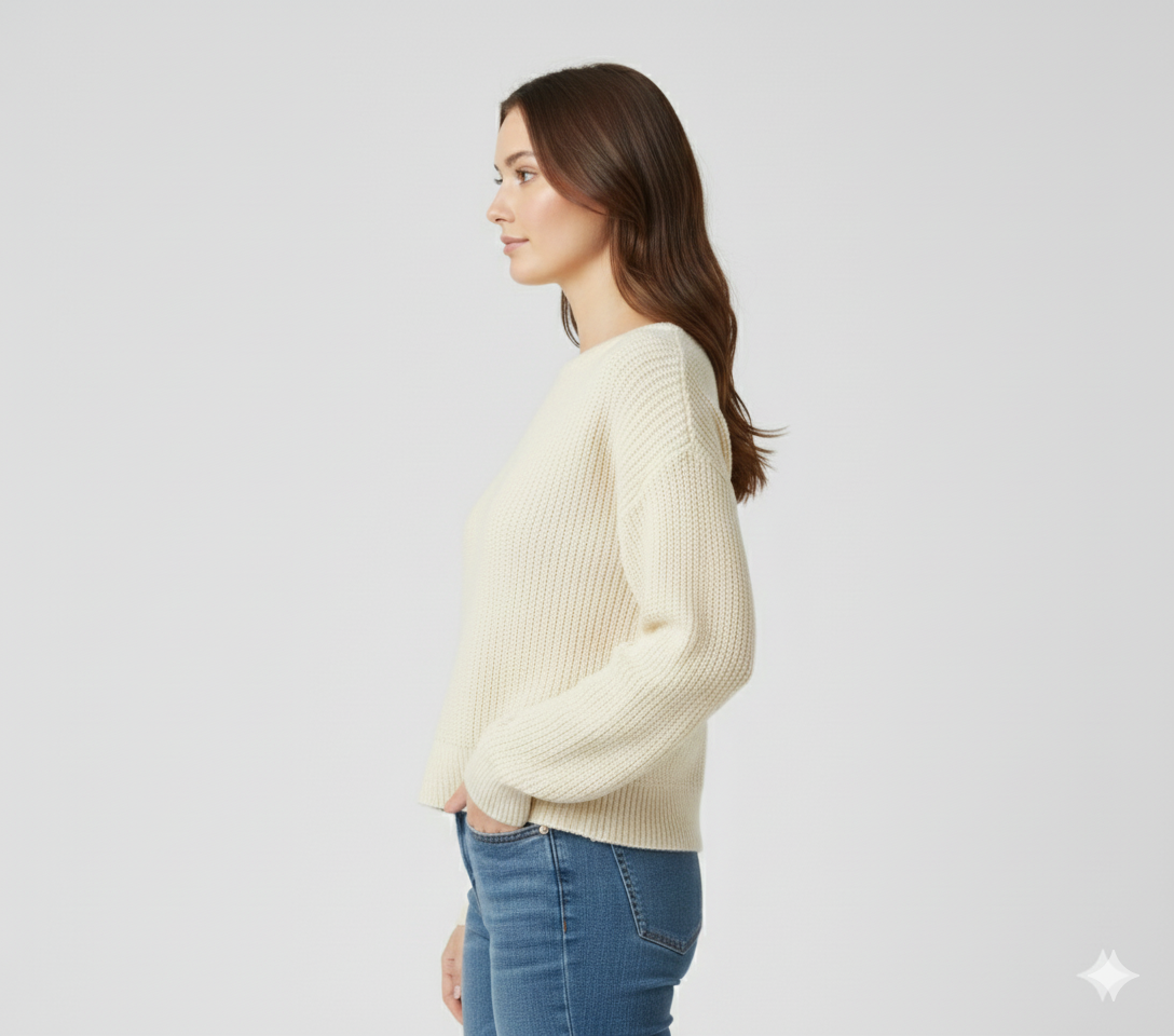 Women Yellow Knitted Acrylic Sweater