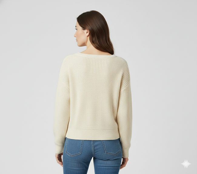 Women Yellow Knitted Acrylic Sweater