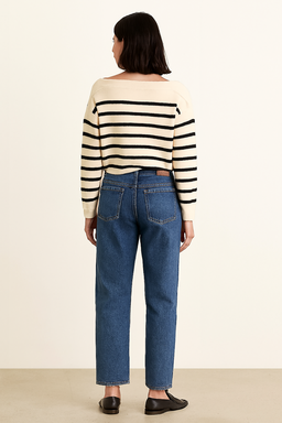 Women Cream Down-Shoulder Sweater