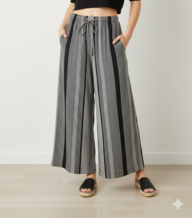 Women Grey Wide-Leg Plazzo Pants