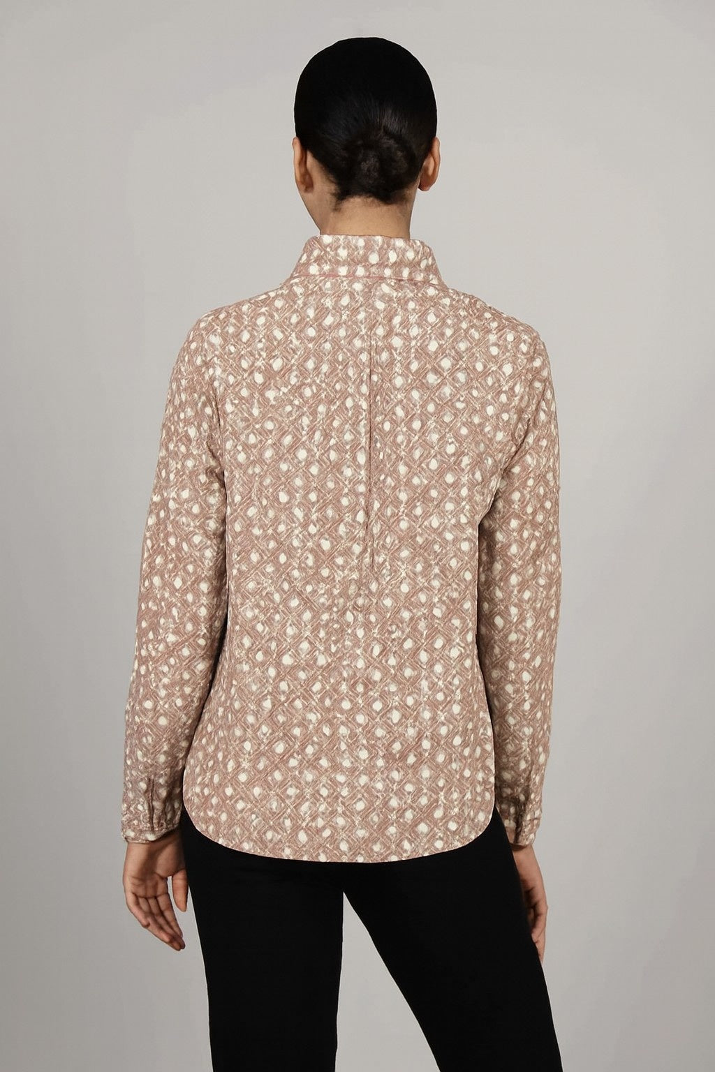 Women Polyester Rust Printed Shirt