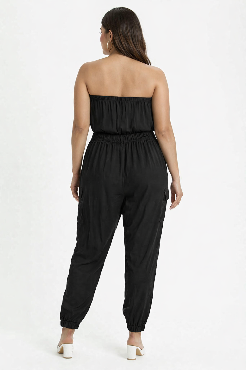 Women Black Tube Jumpsuit