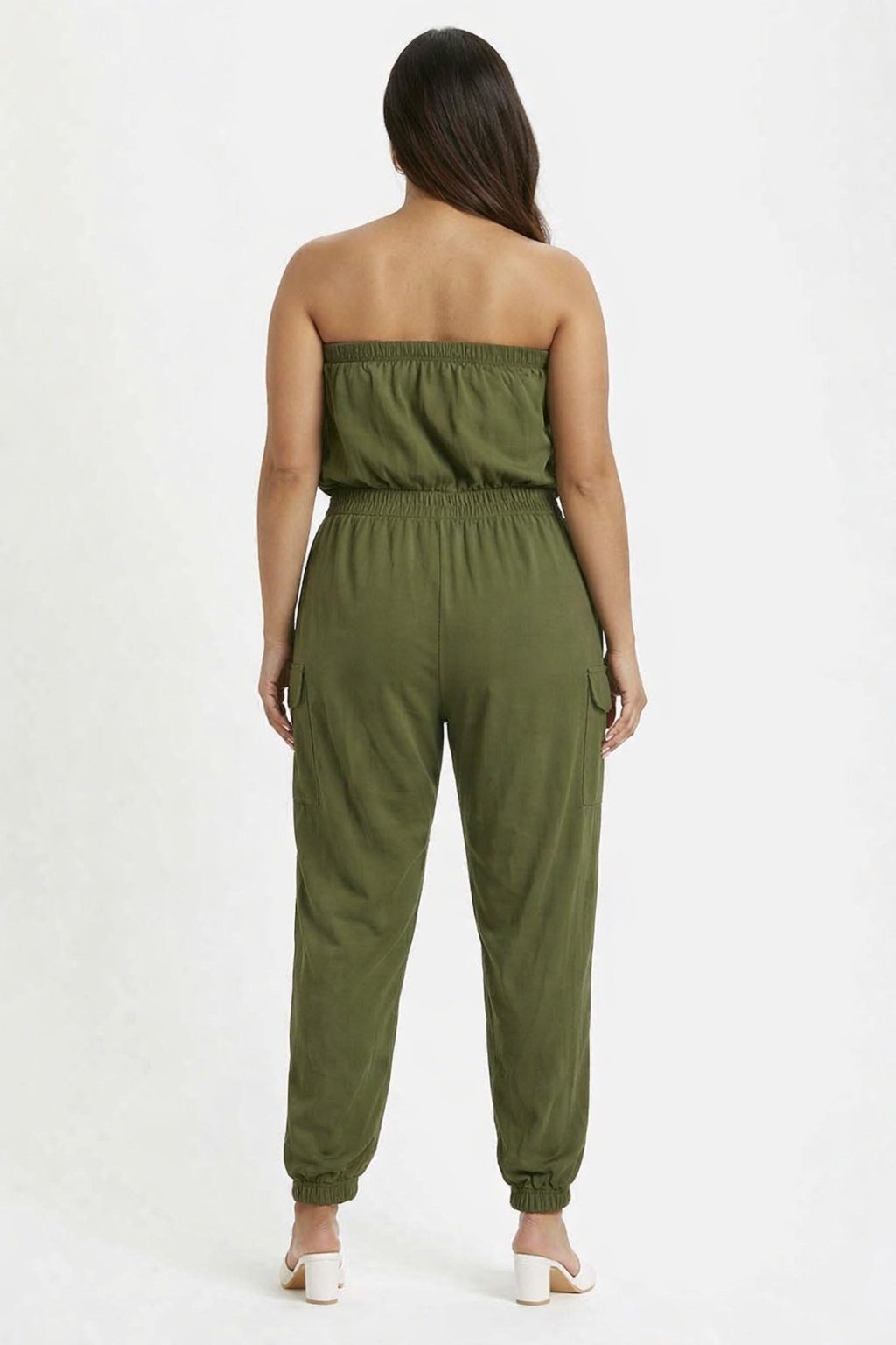 Women Green Tube Jumpsuit