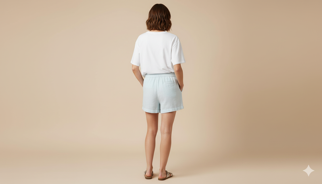 Women Green Cotton Shorts