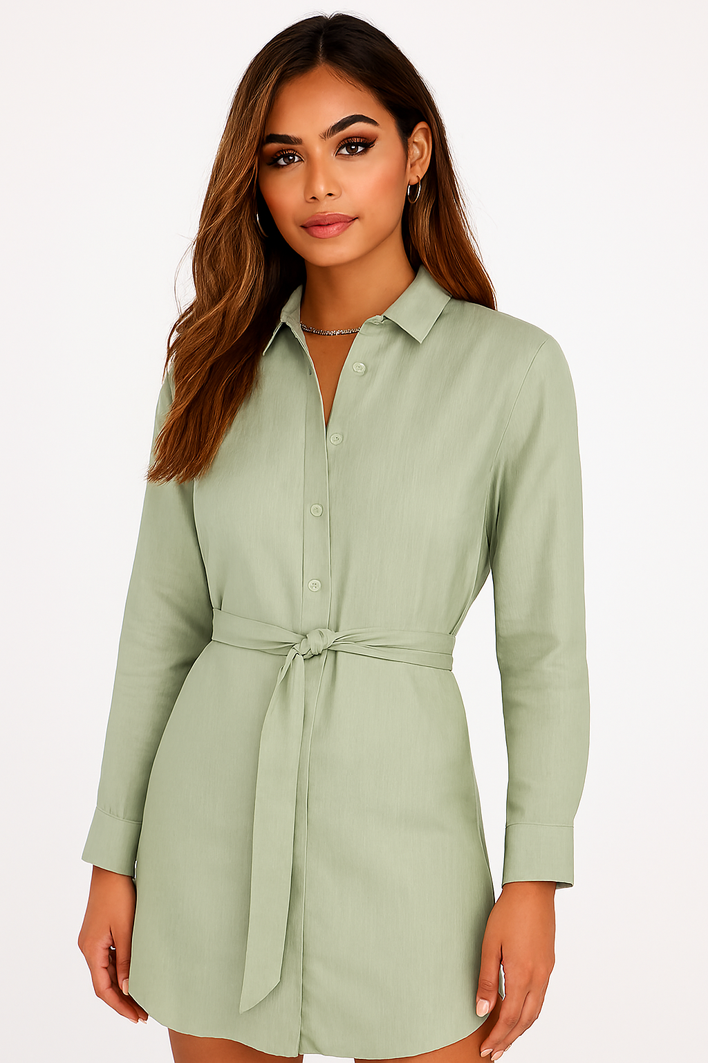 Women Cotton Shirt Dress