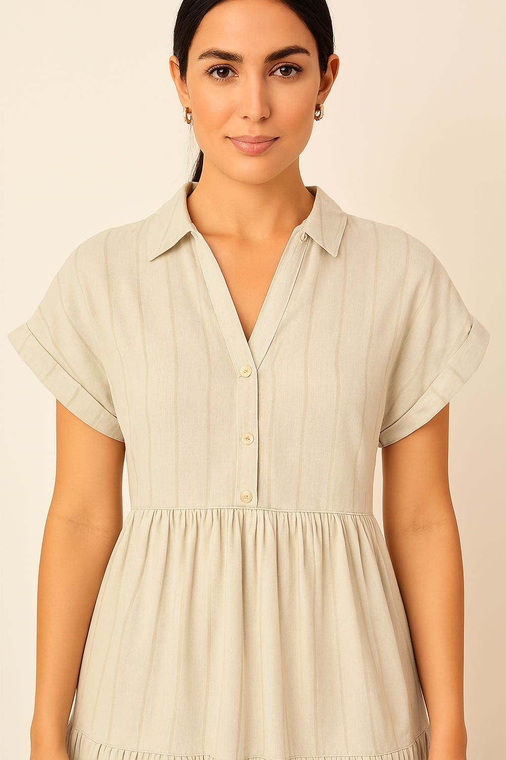 Women Grey Tiered A-Line Dress