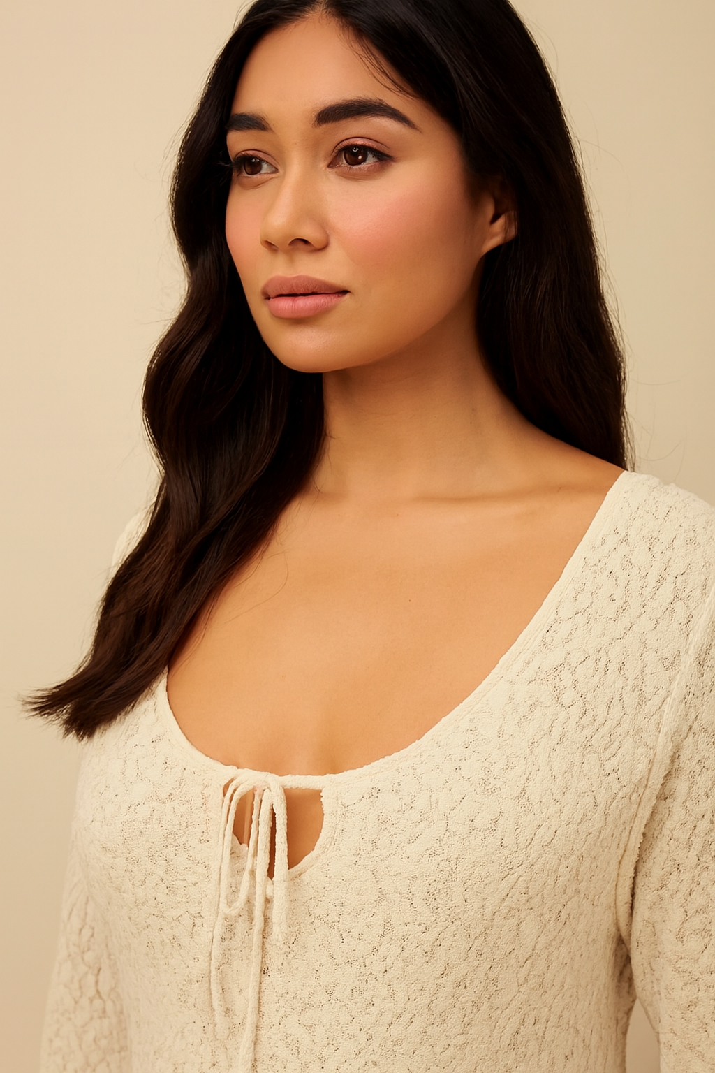 Women Cream Solid Maxi Dress