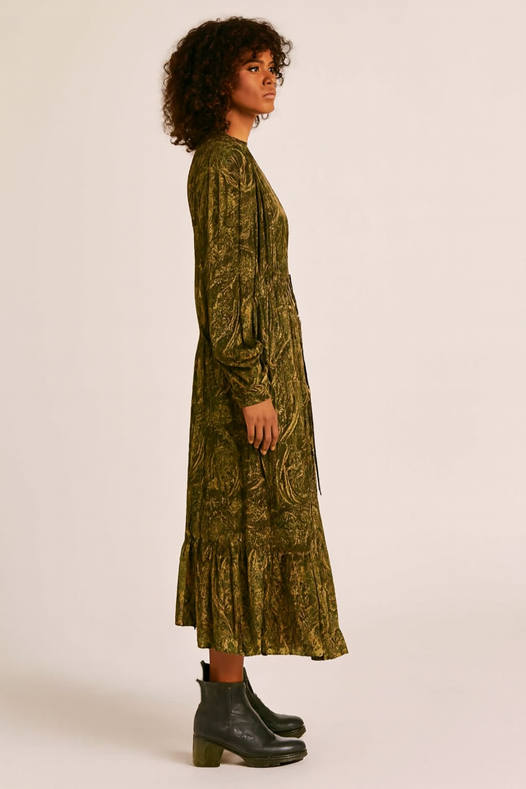 Women Green Printed Maxi Dress