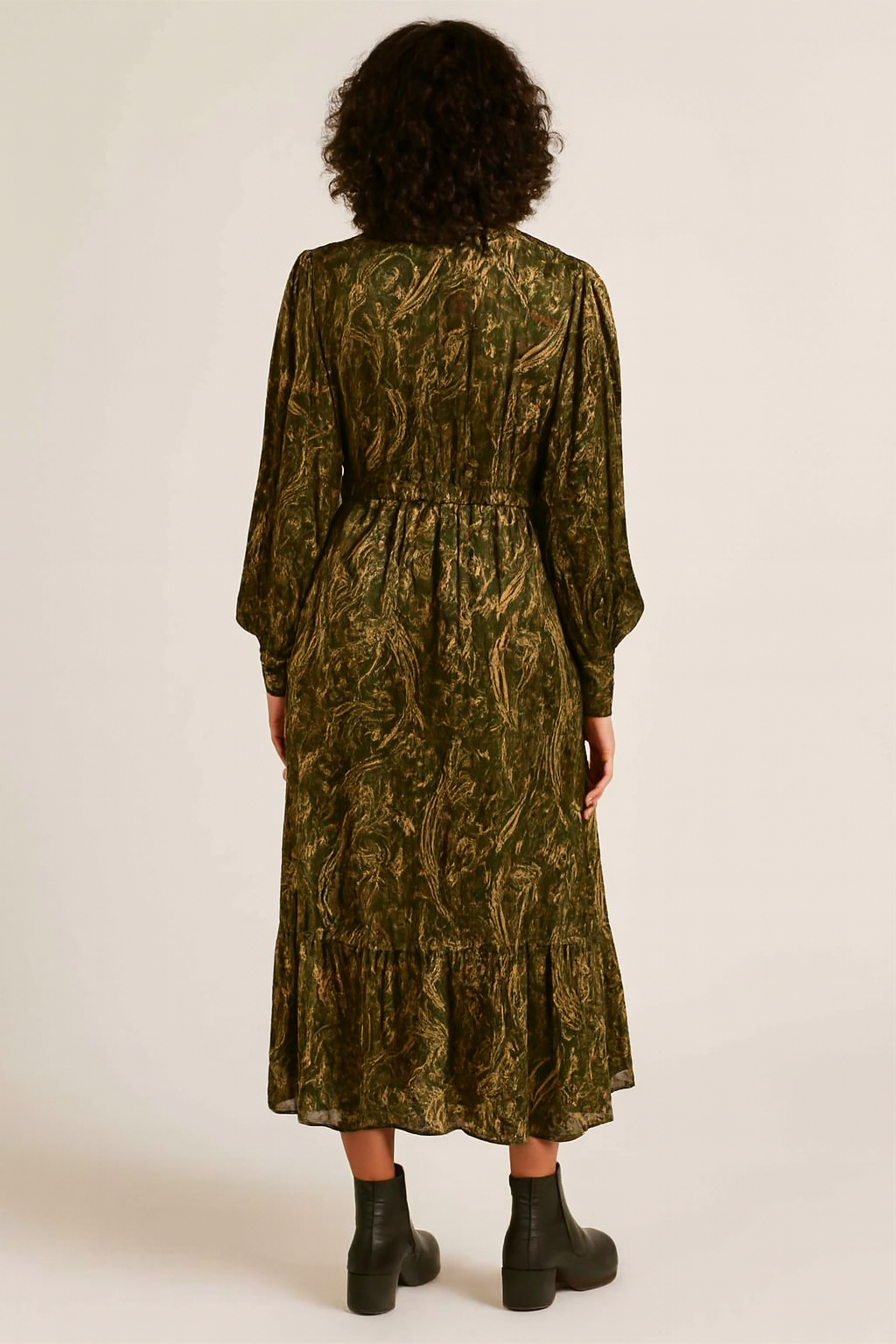 Women Green Printed Maxi Dress