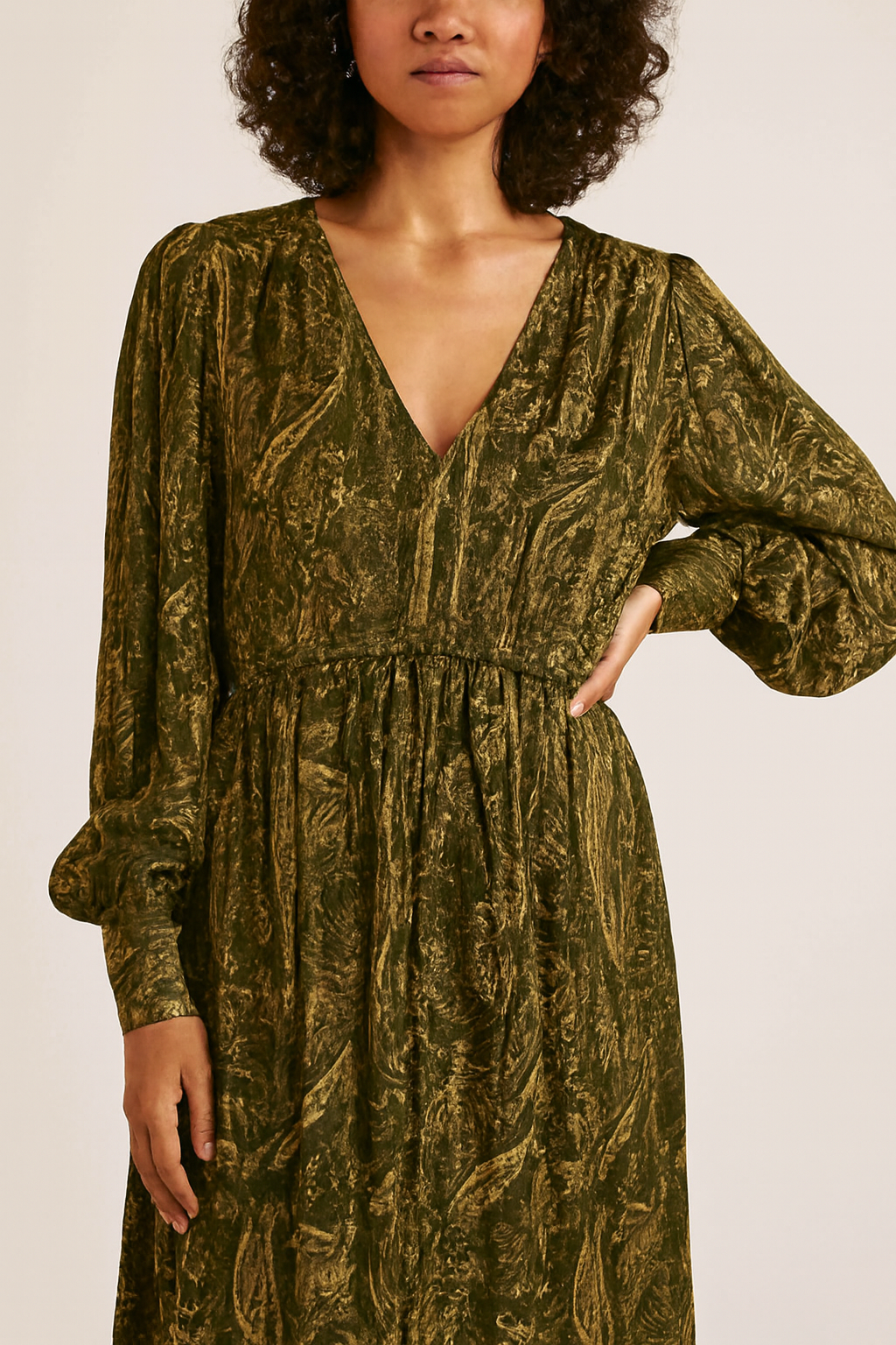 Women Green Printed Maxi Dress