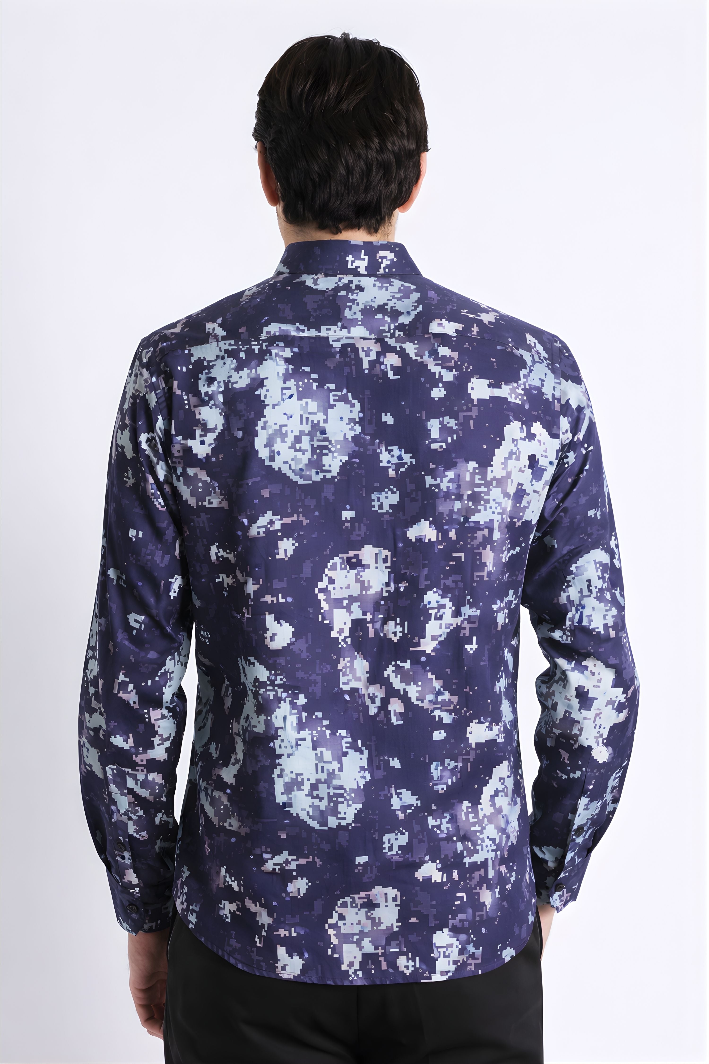 Men Refined Floral Digital Print Shirt