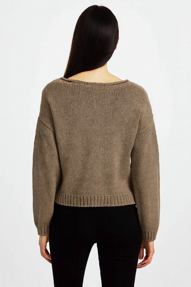 Women Green Acrylic Knitted Sweater