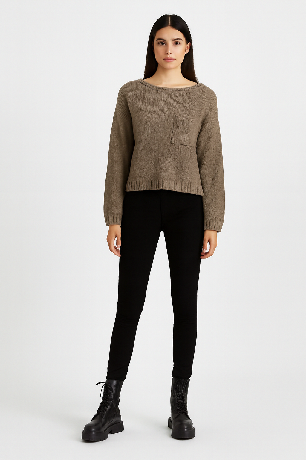 Women Green Acrylic Knitted Sweater