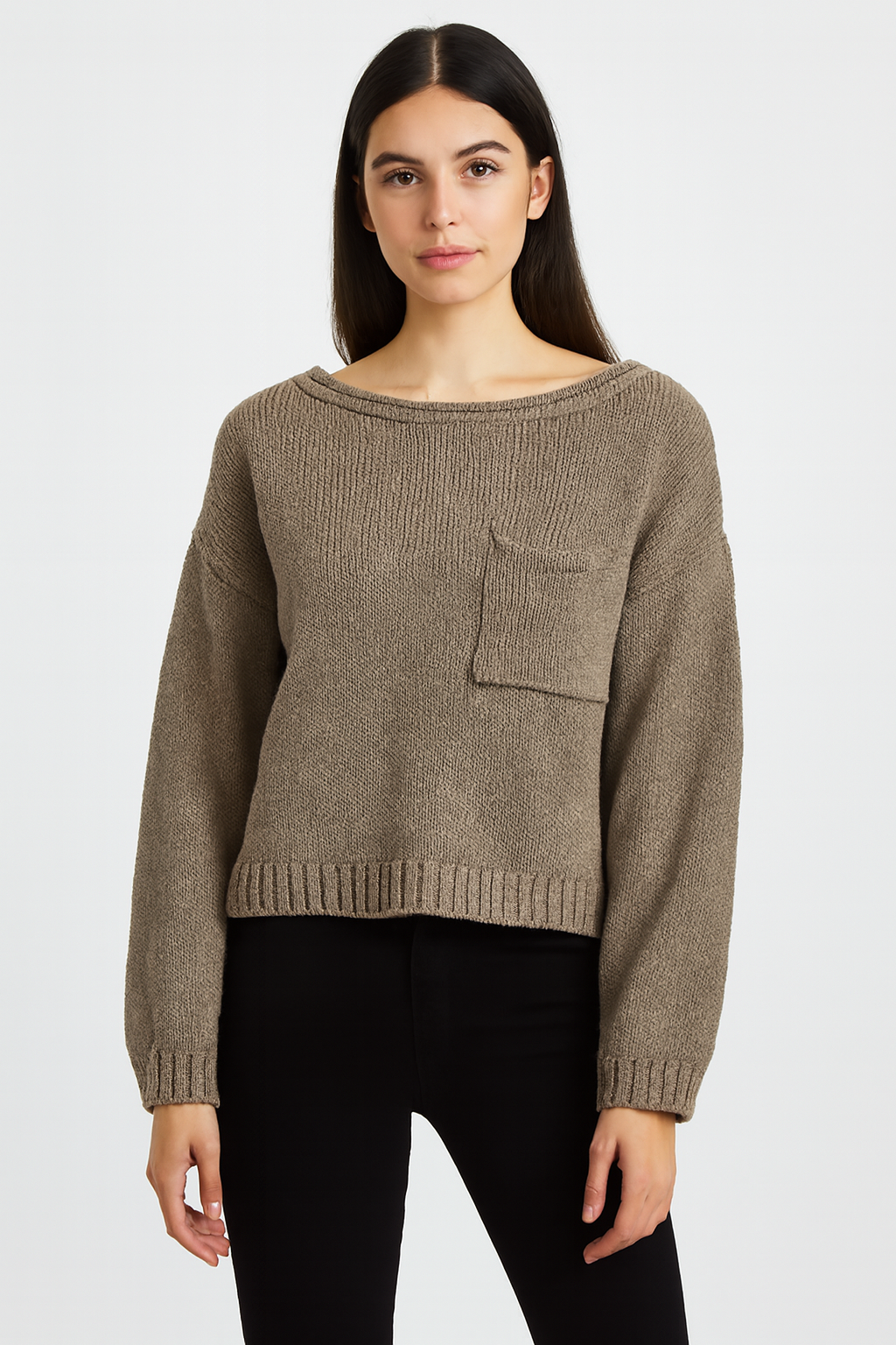 Women Green Acrylic Knitted Sweater