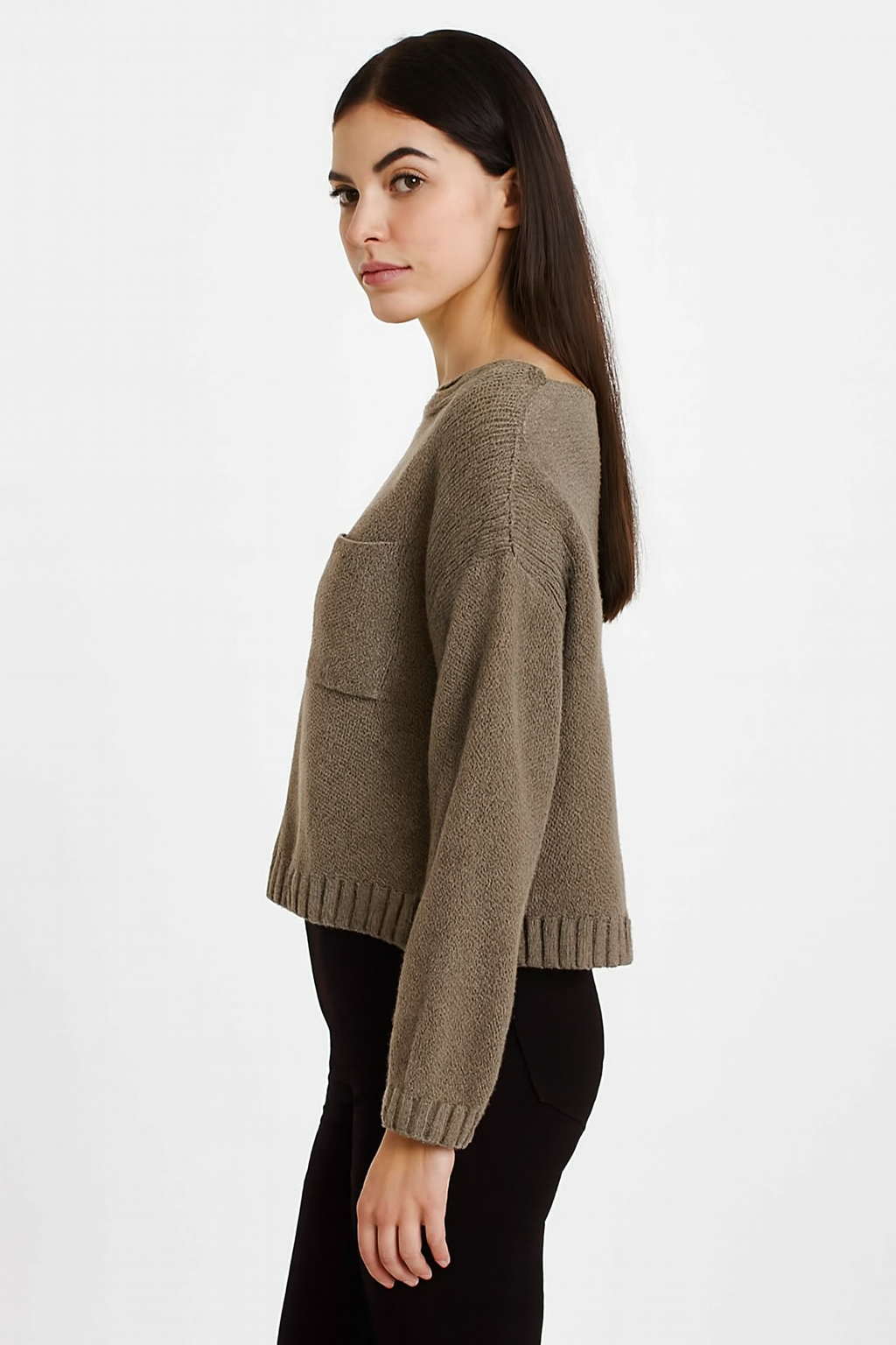 Women Green Acrylic Knitted Sweater