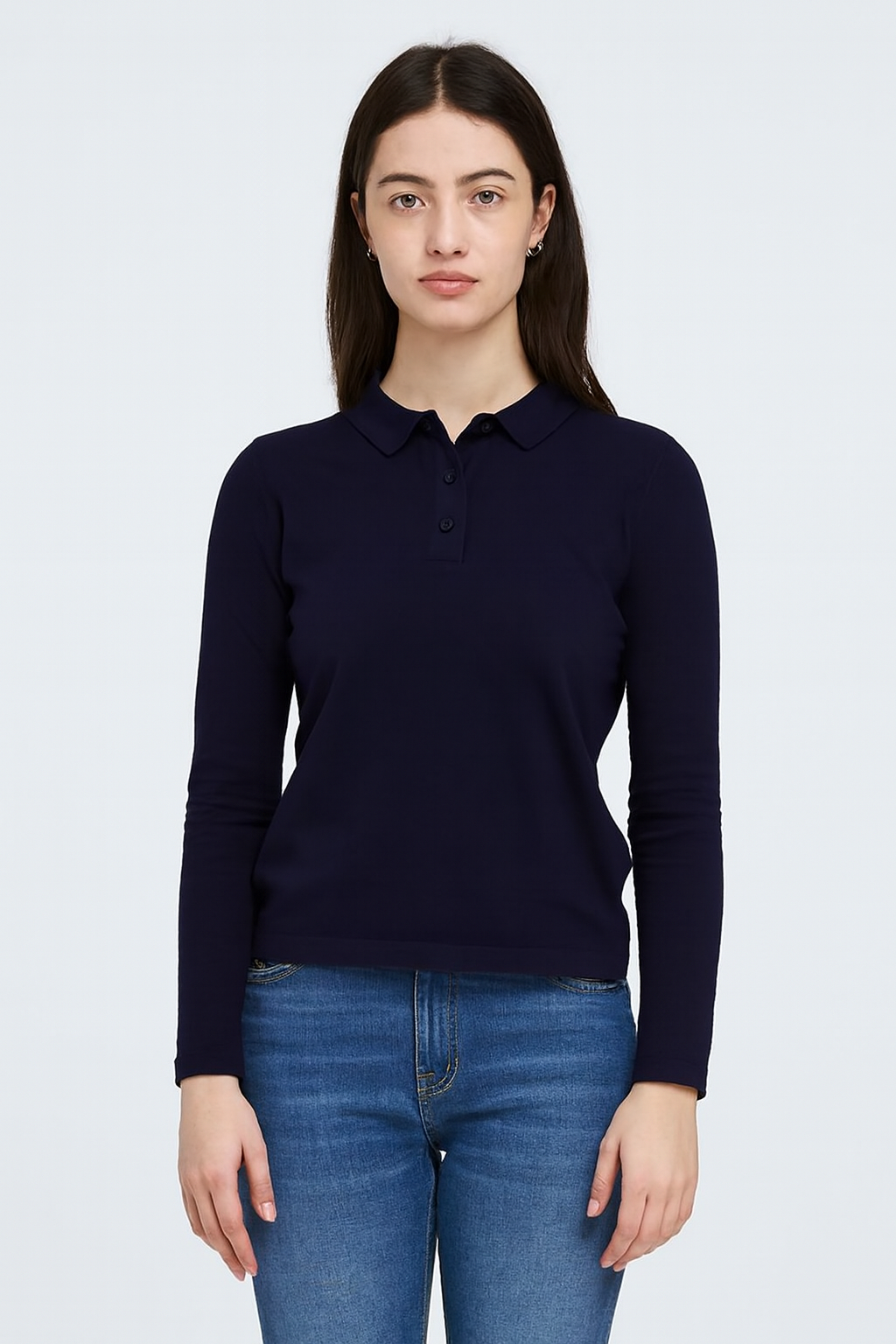 Women Blue Solid Sweater