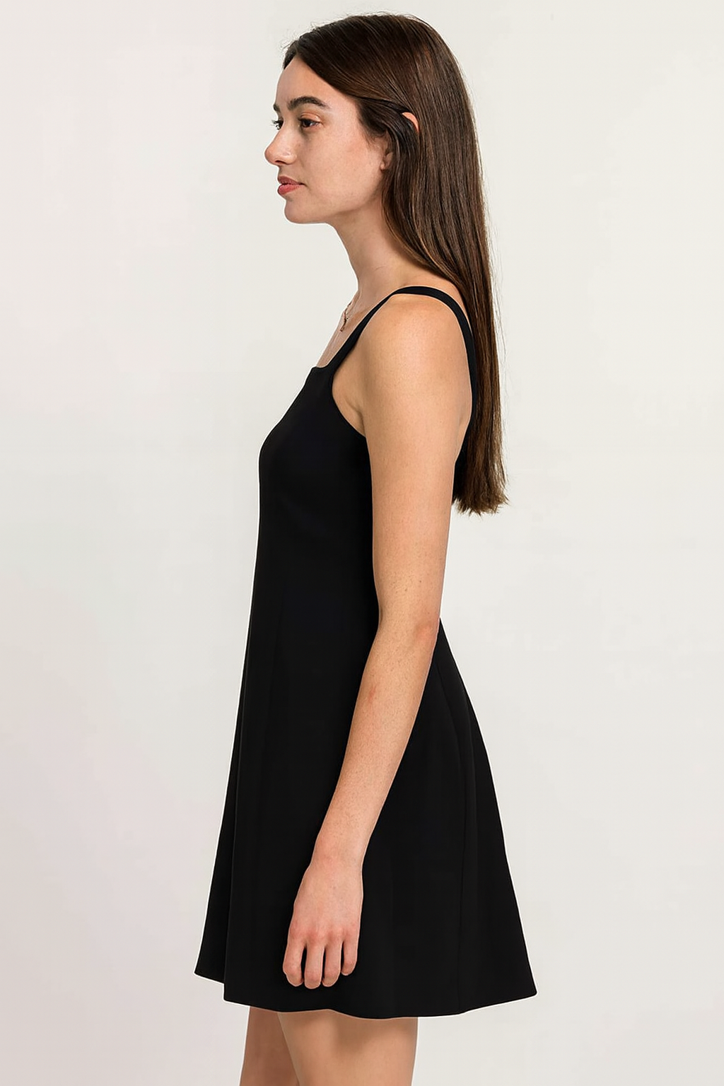 Women Black Cotton Shift Dress
