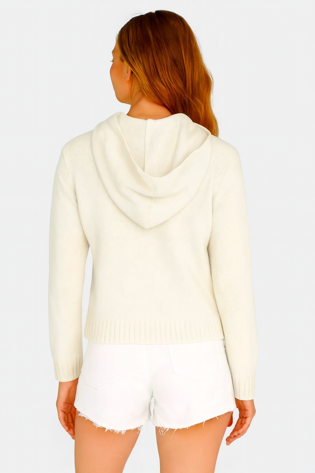 Women Polyester Hooded Zip-Up Sweater
