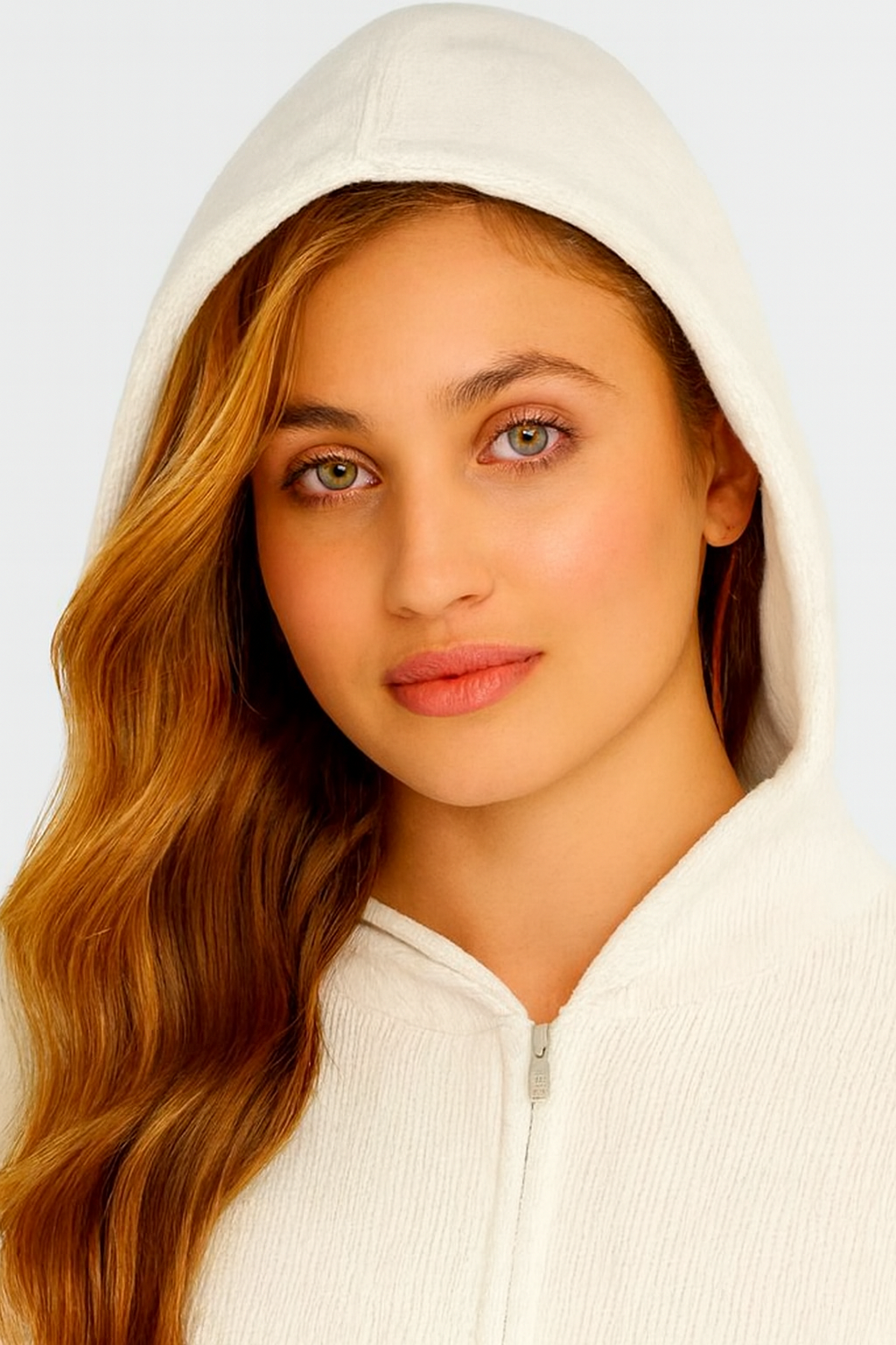Women Polyester Hooded Zip-Up Sweater