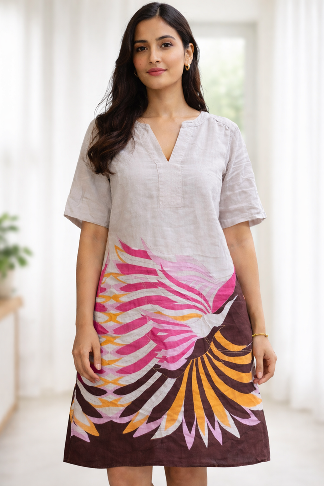 Women Multi Printed Cotton Dress