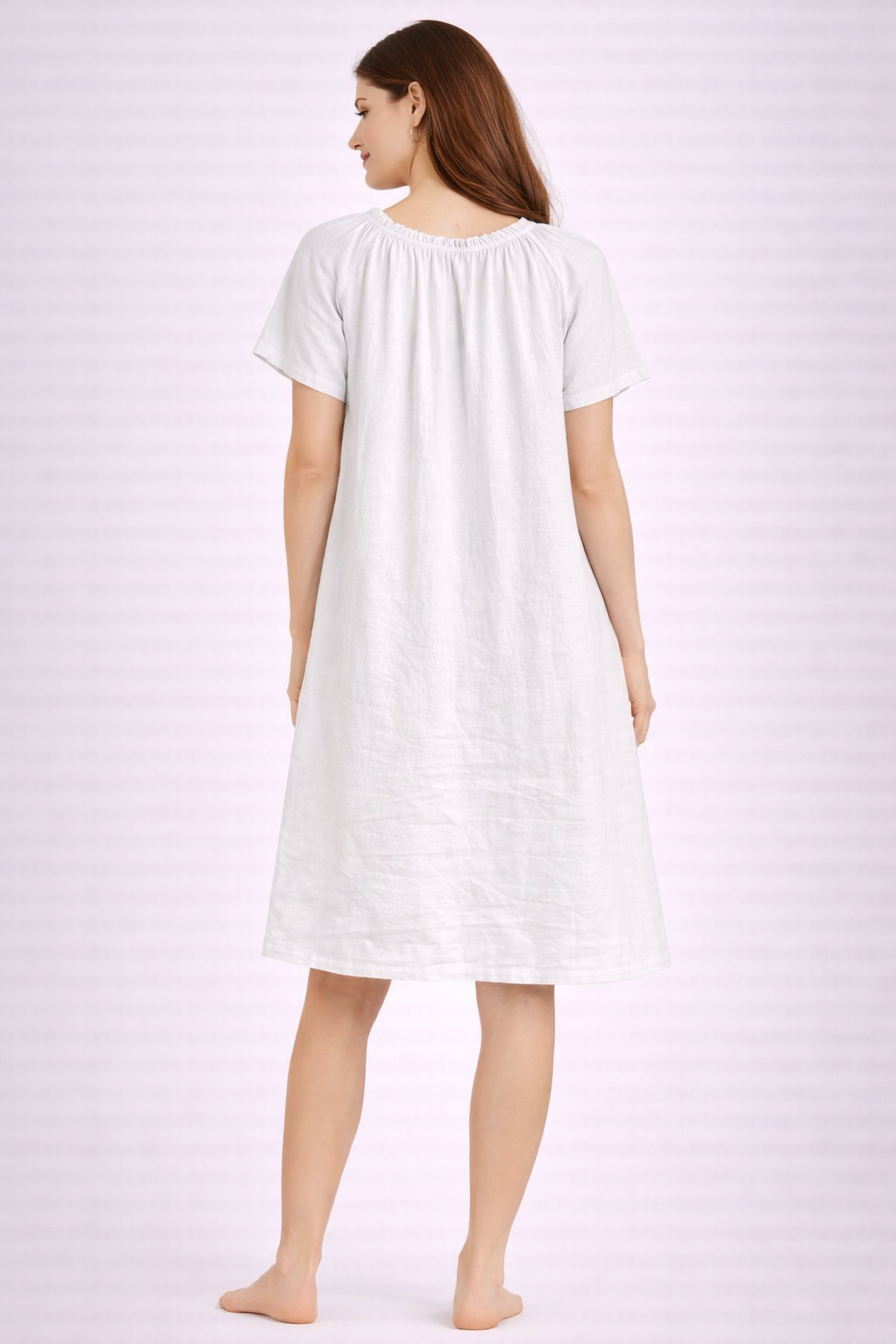 Women White Cotton Dress