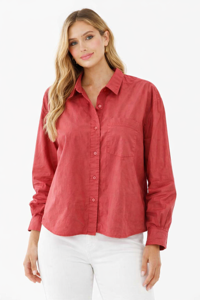 Women Rust  Casual Shirt