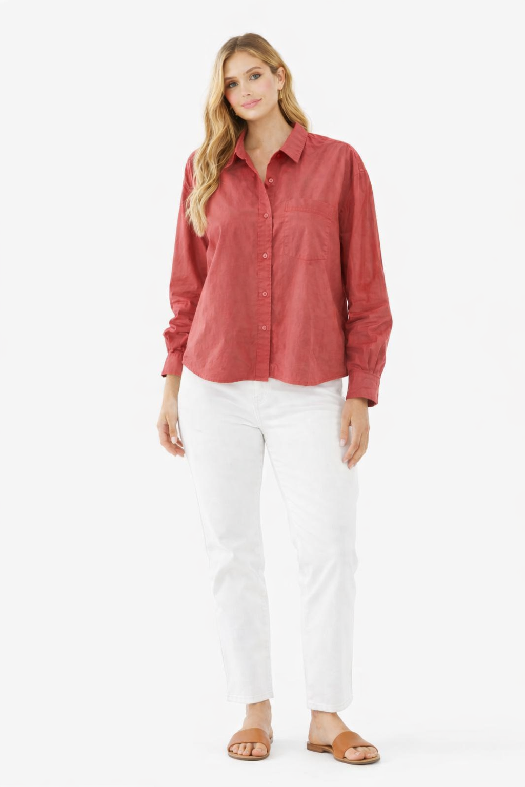Women Rust  Casual Shirt