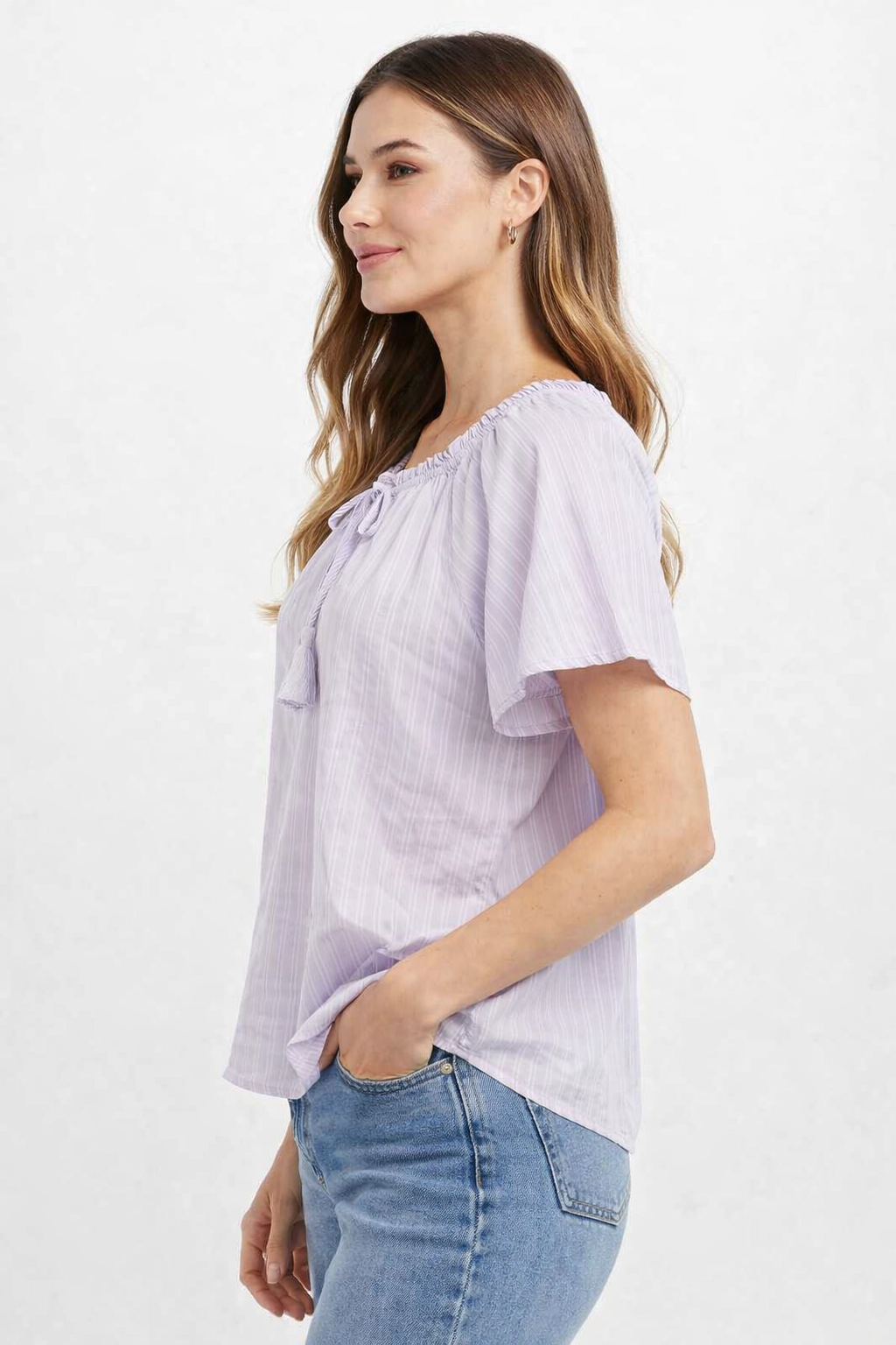 Women Purple Poncho Style Top