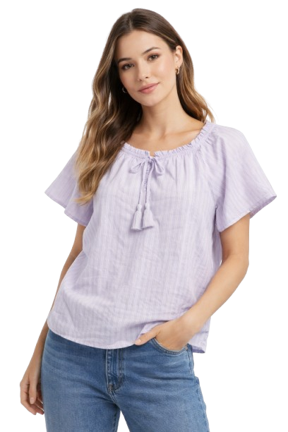 Women Purple Poncho Style Top