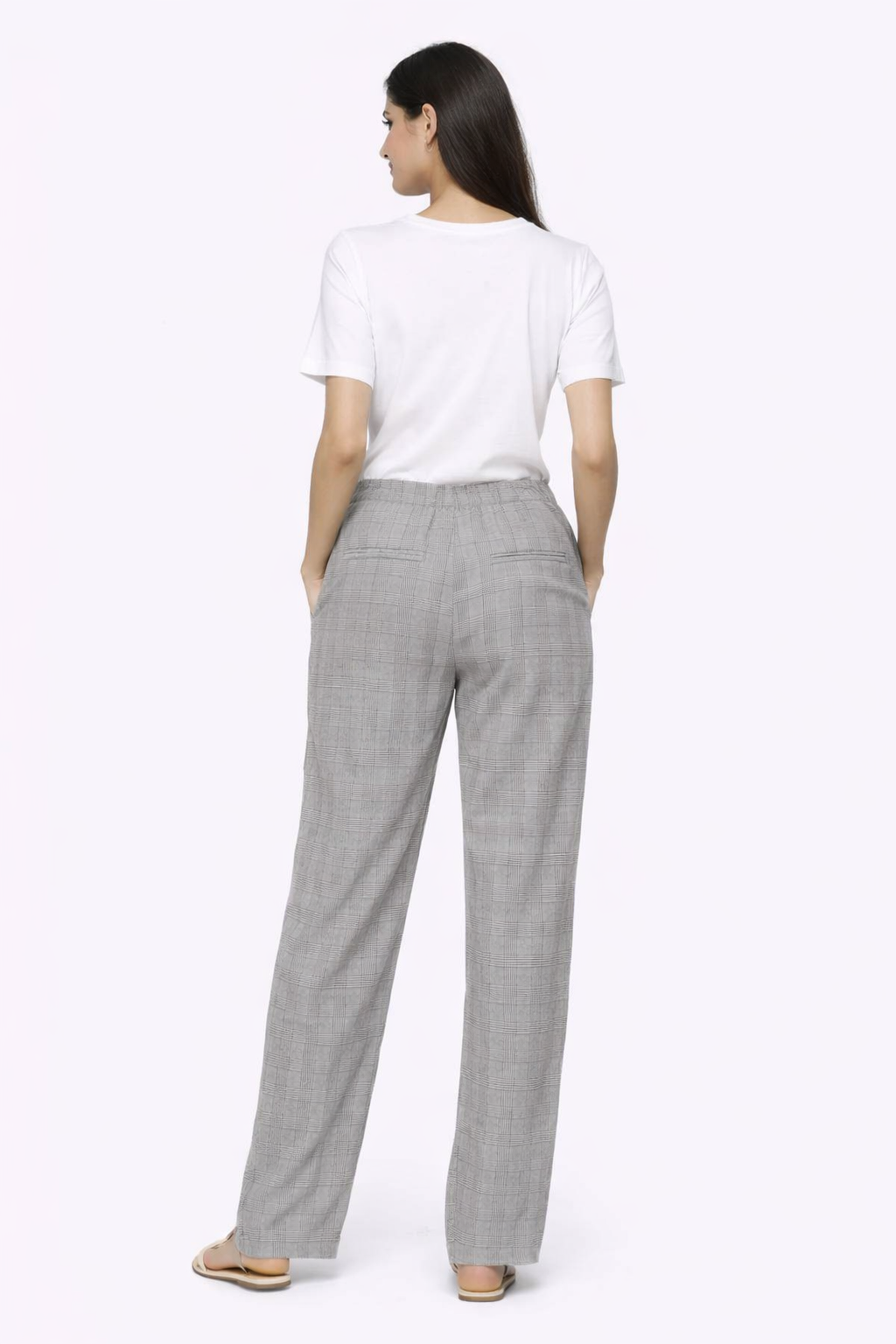 Women Grey Straight Fit Trousers