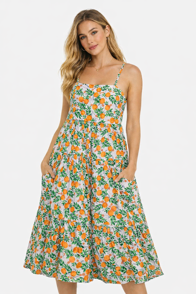 Women Multi Tiered Midi Dress