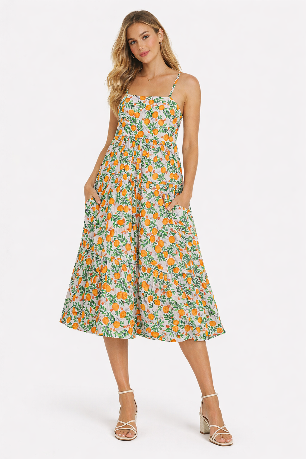 Women Multi Tiered Midi Dress