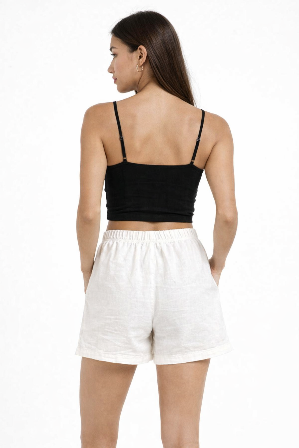 Women White Relaxed Fit Shorts