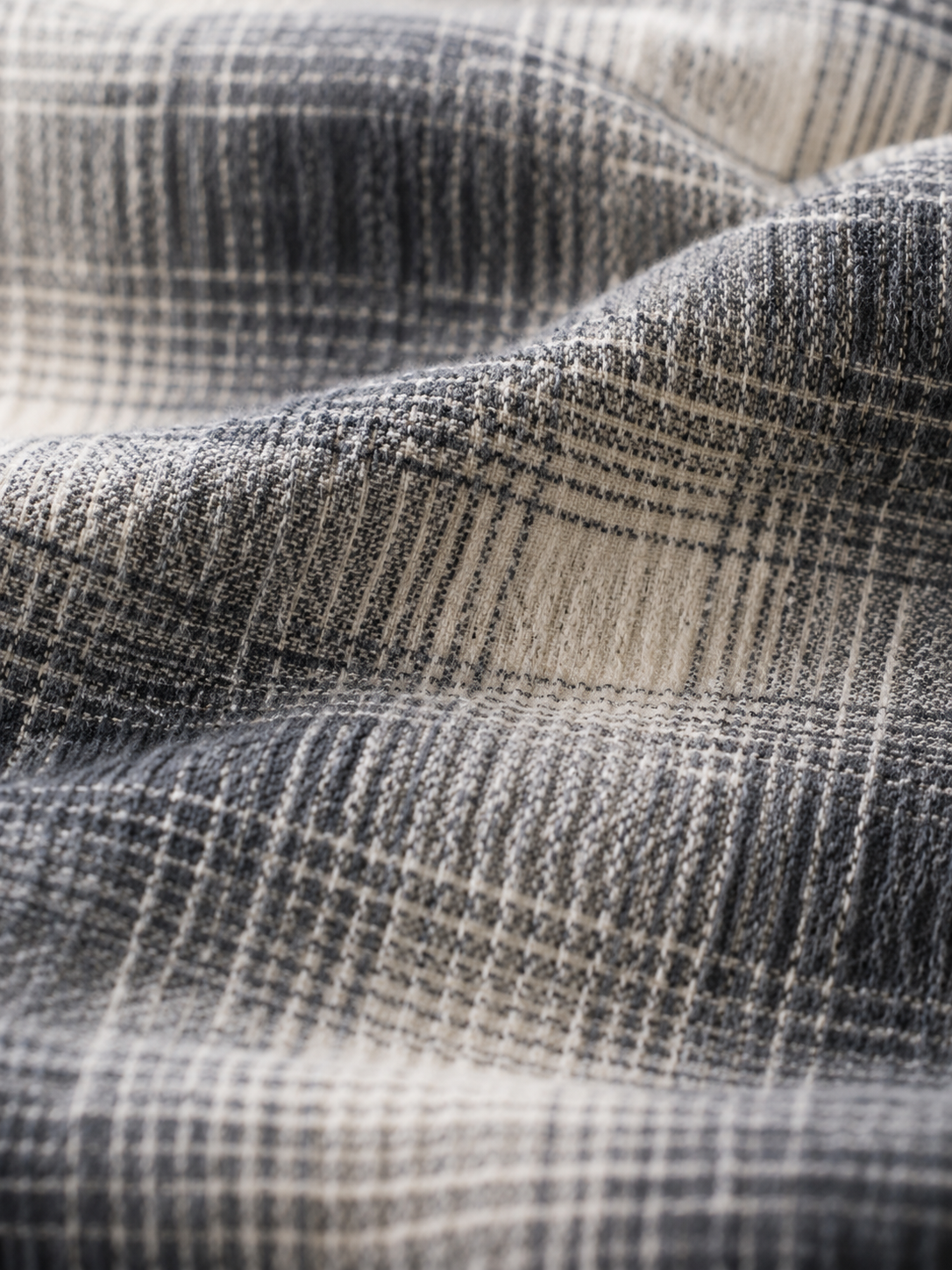 Men Grey Soft Check Shirt