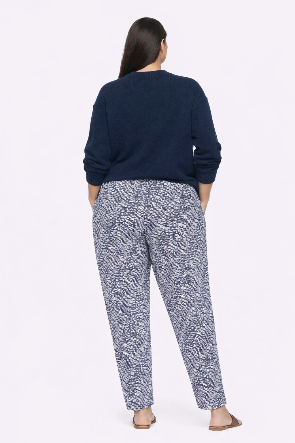 Women Blue Straight Fit Pants