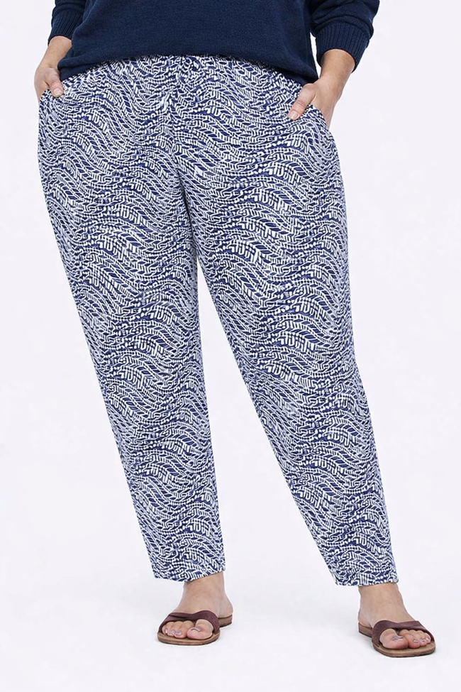 Women Blue Straight Fit Pants