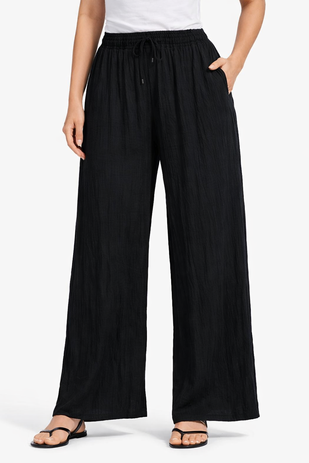 Women Black Wide Leg Pants