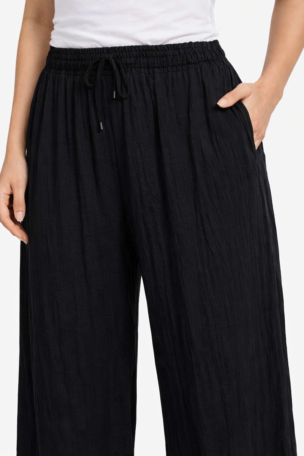 Women Black Wide Leg Pants