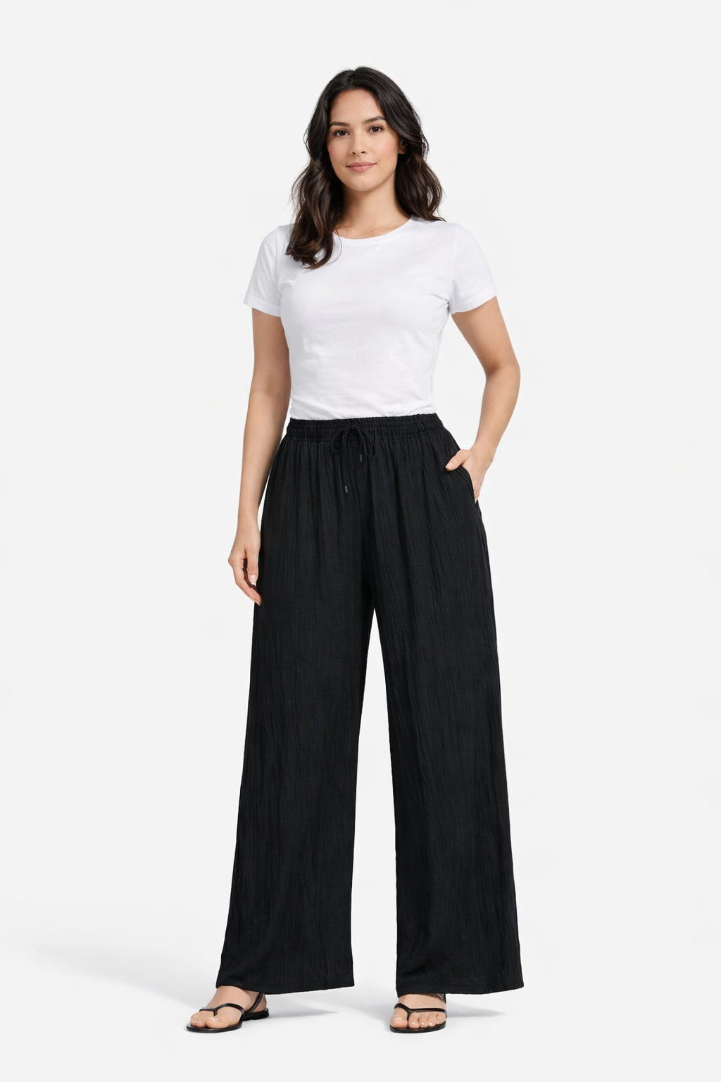 Women Black Wide Leg Pants