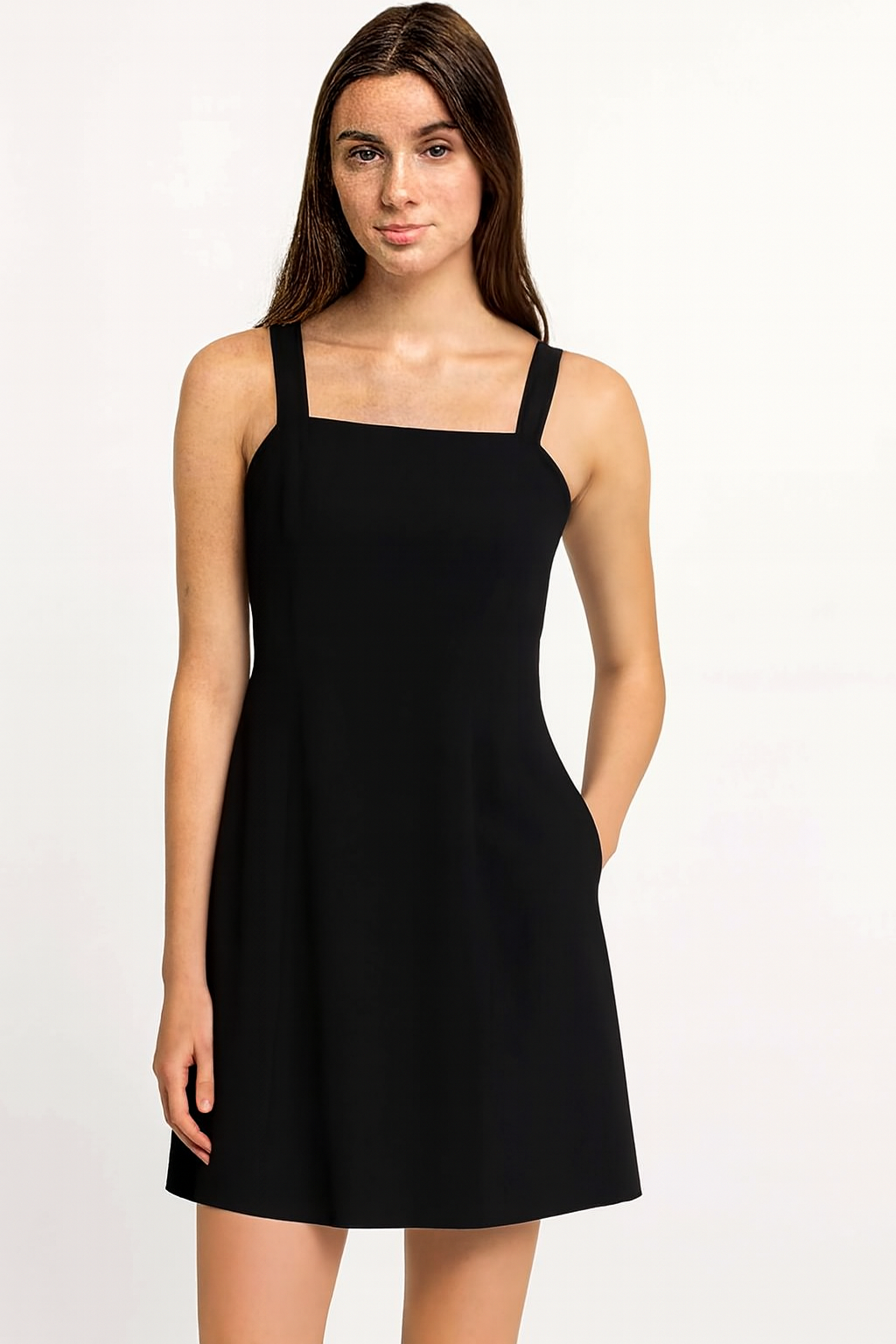 Women Black Solid Sleeveless Dress