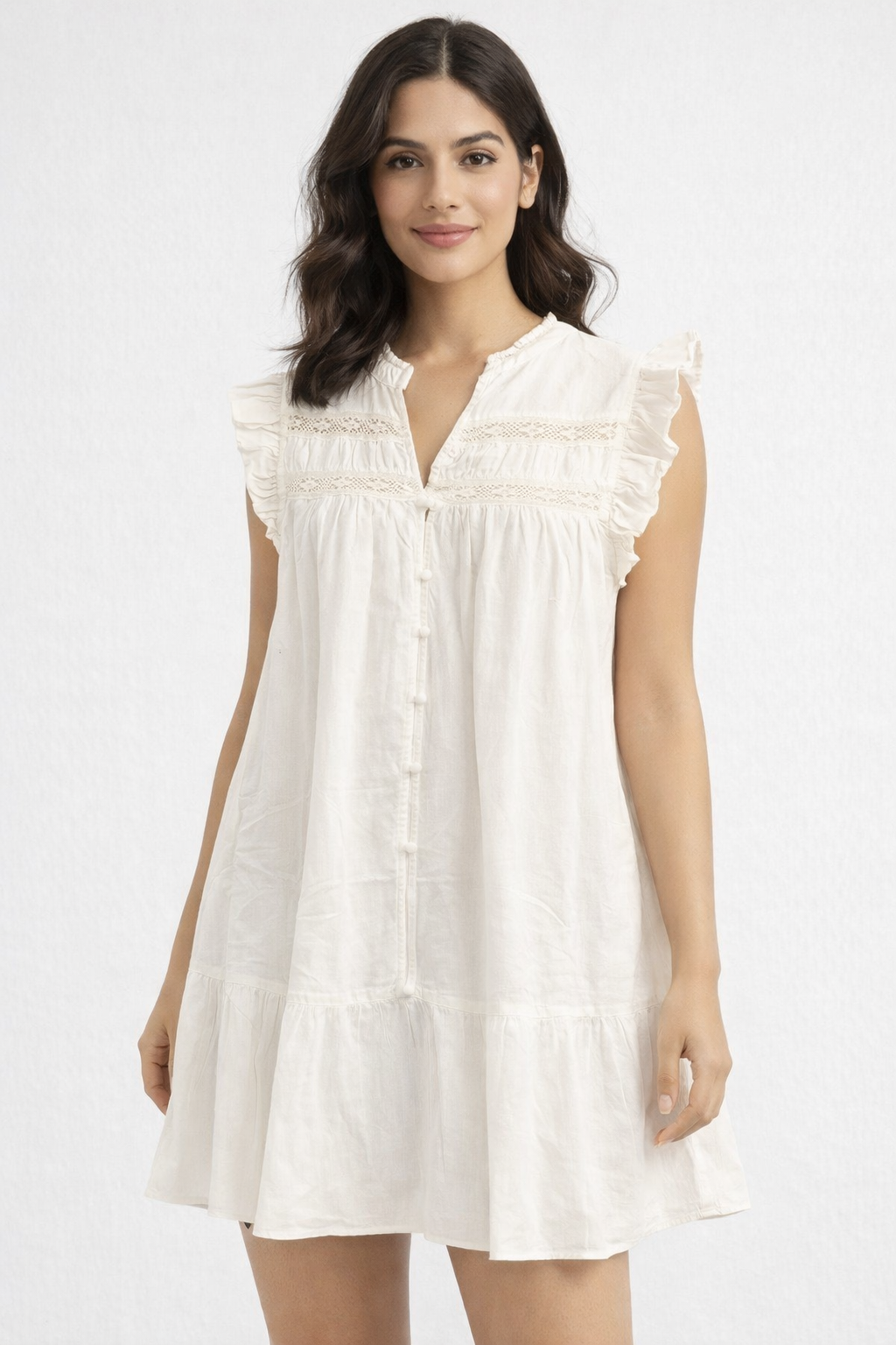 Women White A-Line Dress