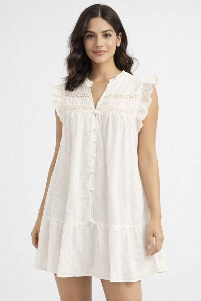Women White A-Line Dress