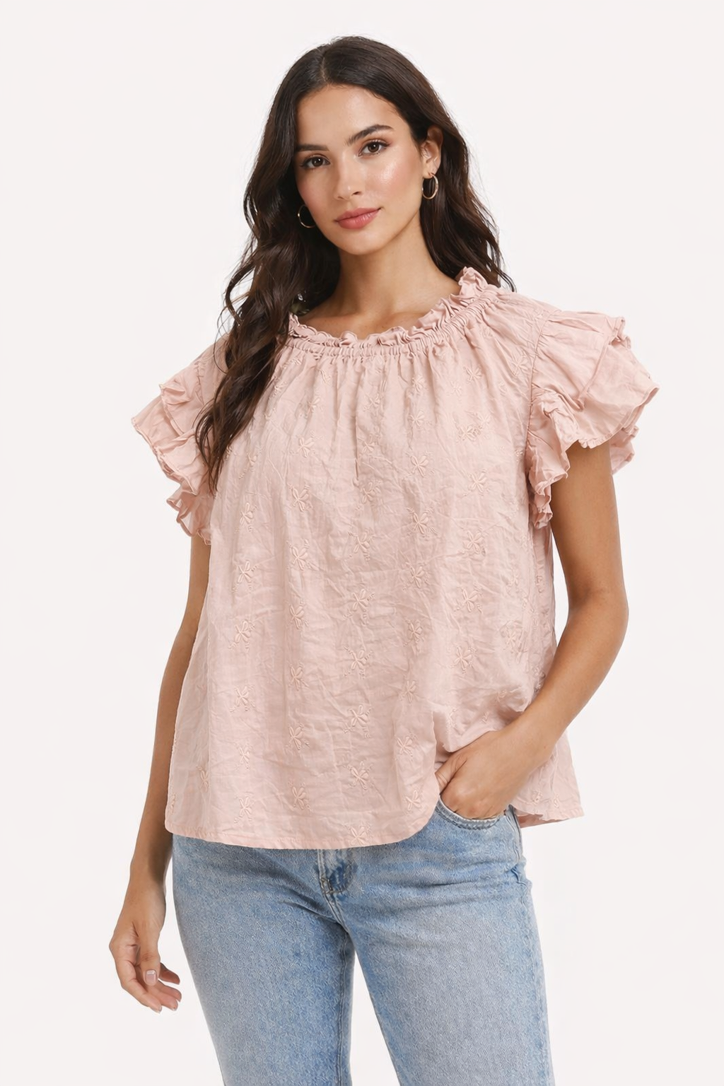 Women Pink Cotton Top