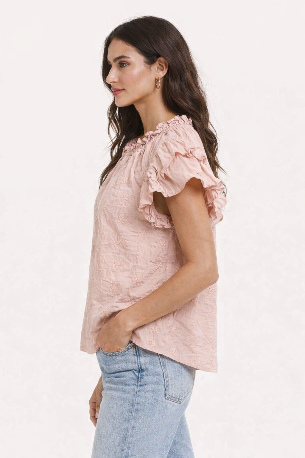 Women Pink Cotton Top