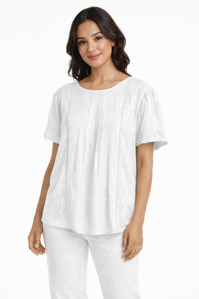 Women White Plus Size Long Top