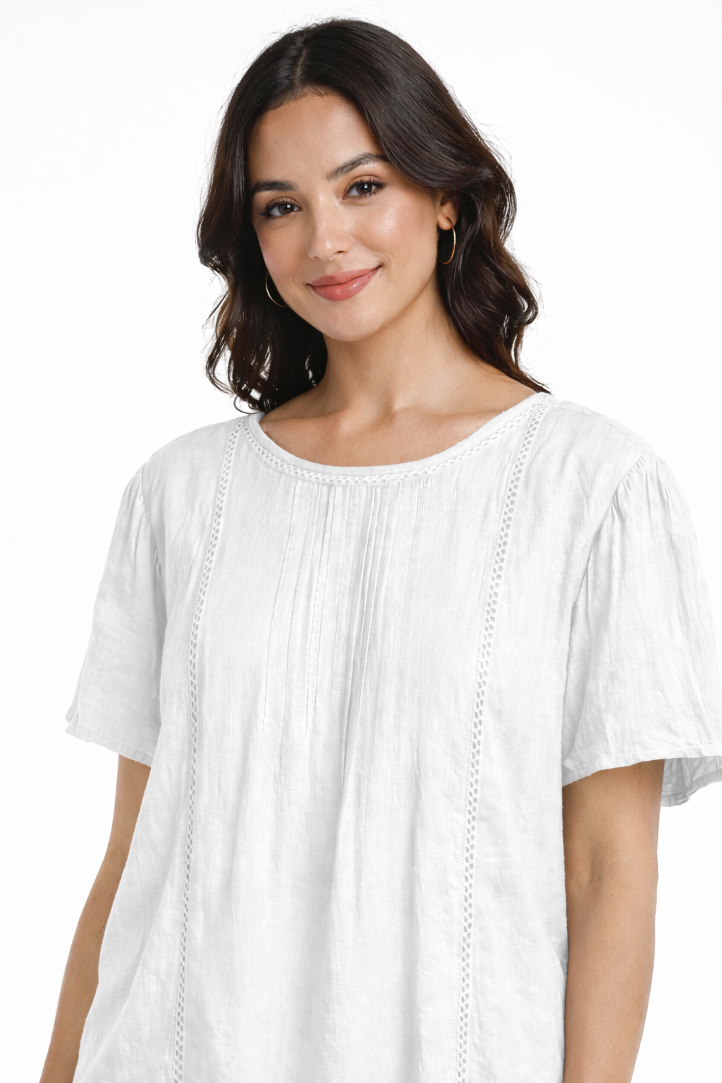 Women White Plus Size Long Top
