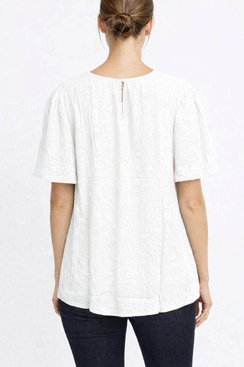 Women White Plus Size Long Top