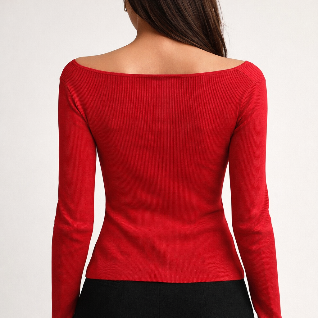 Women Red Crop Top